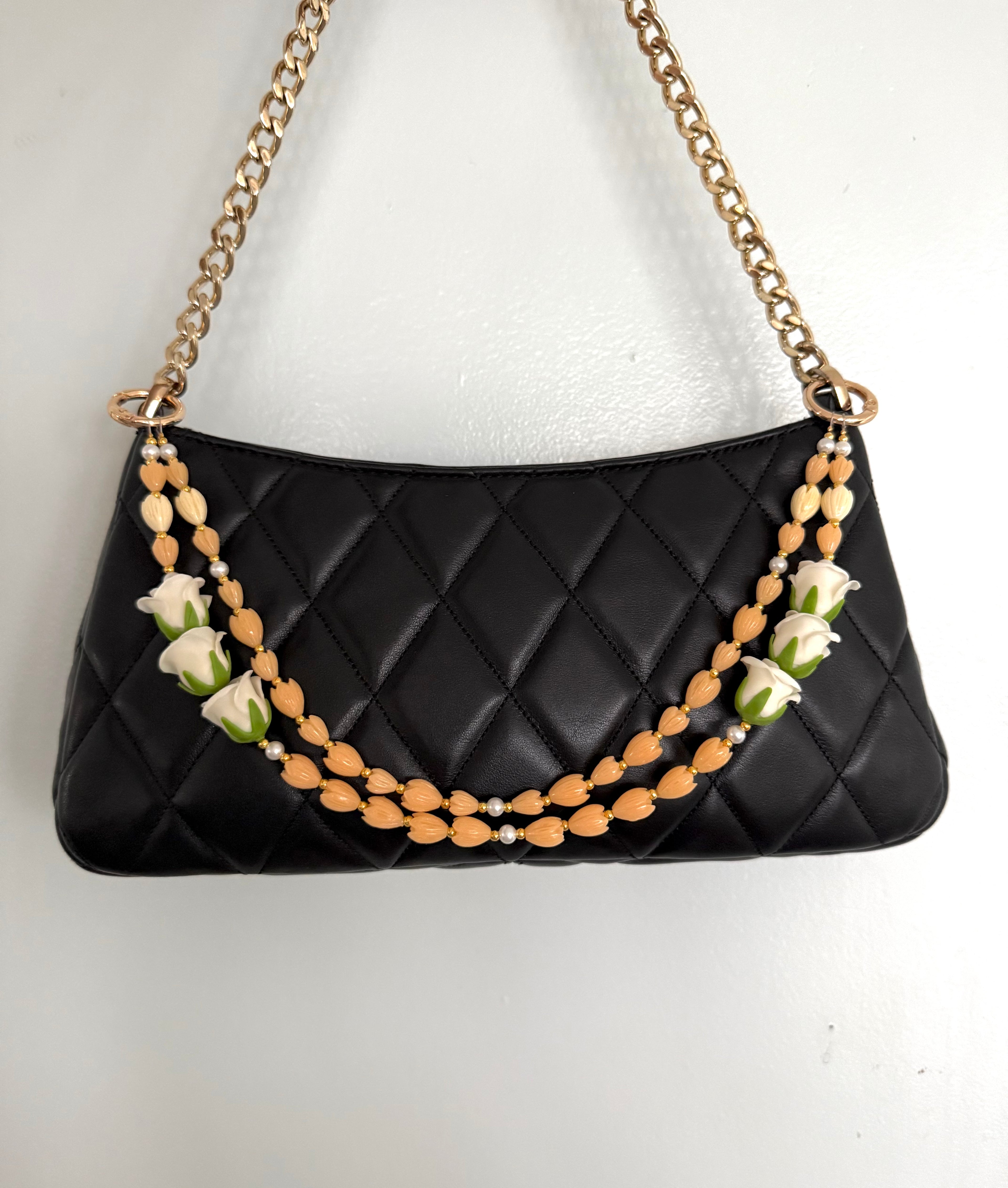 White Lokelani with Peach and Ivory Pikake (Two Strand)