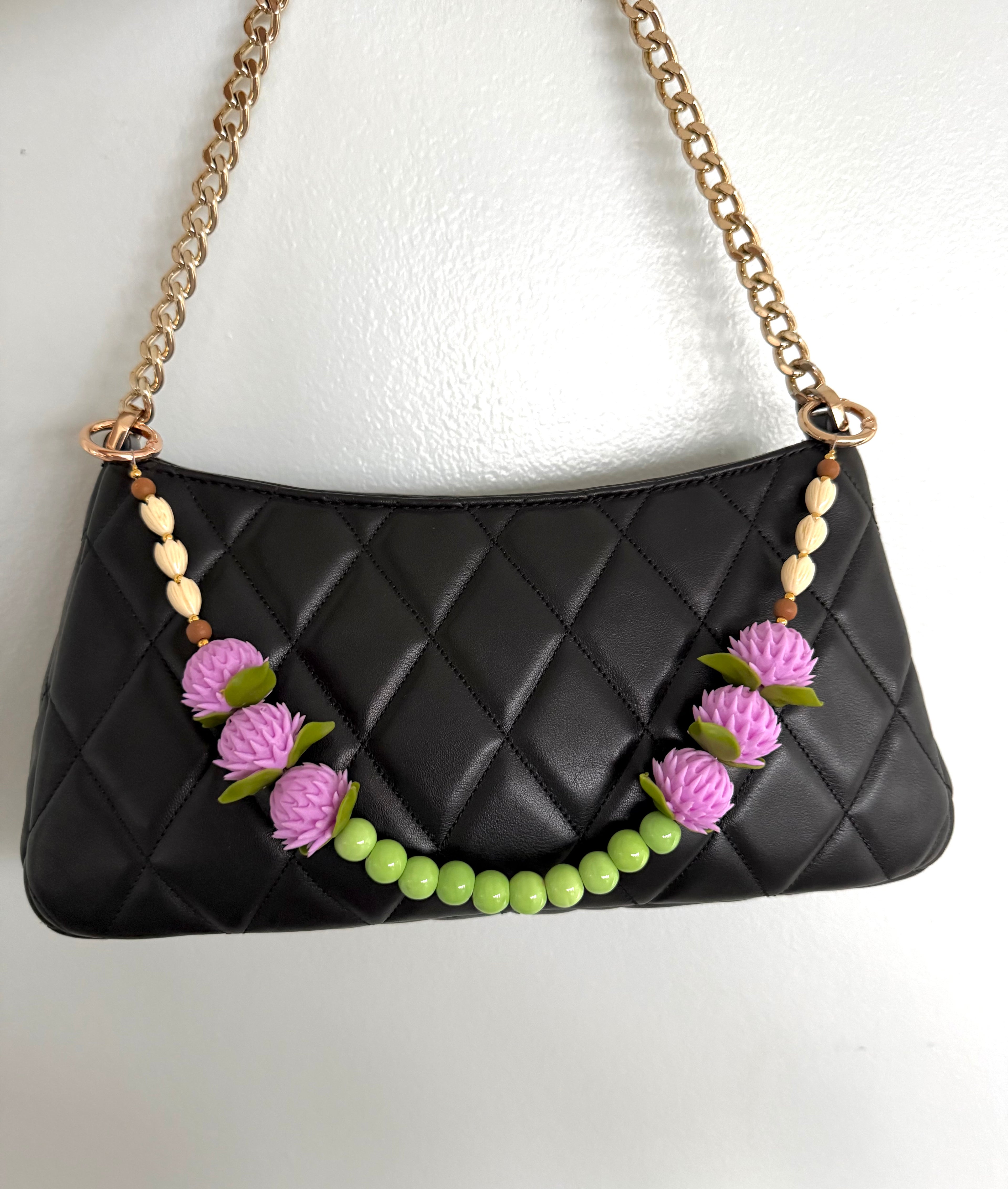 Light Purple Bozu with Green Ceramic and Ivory Pikake