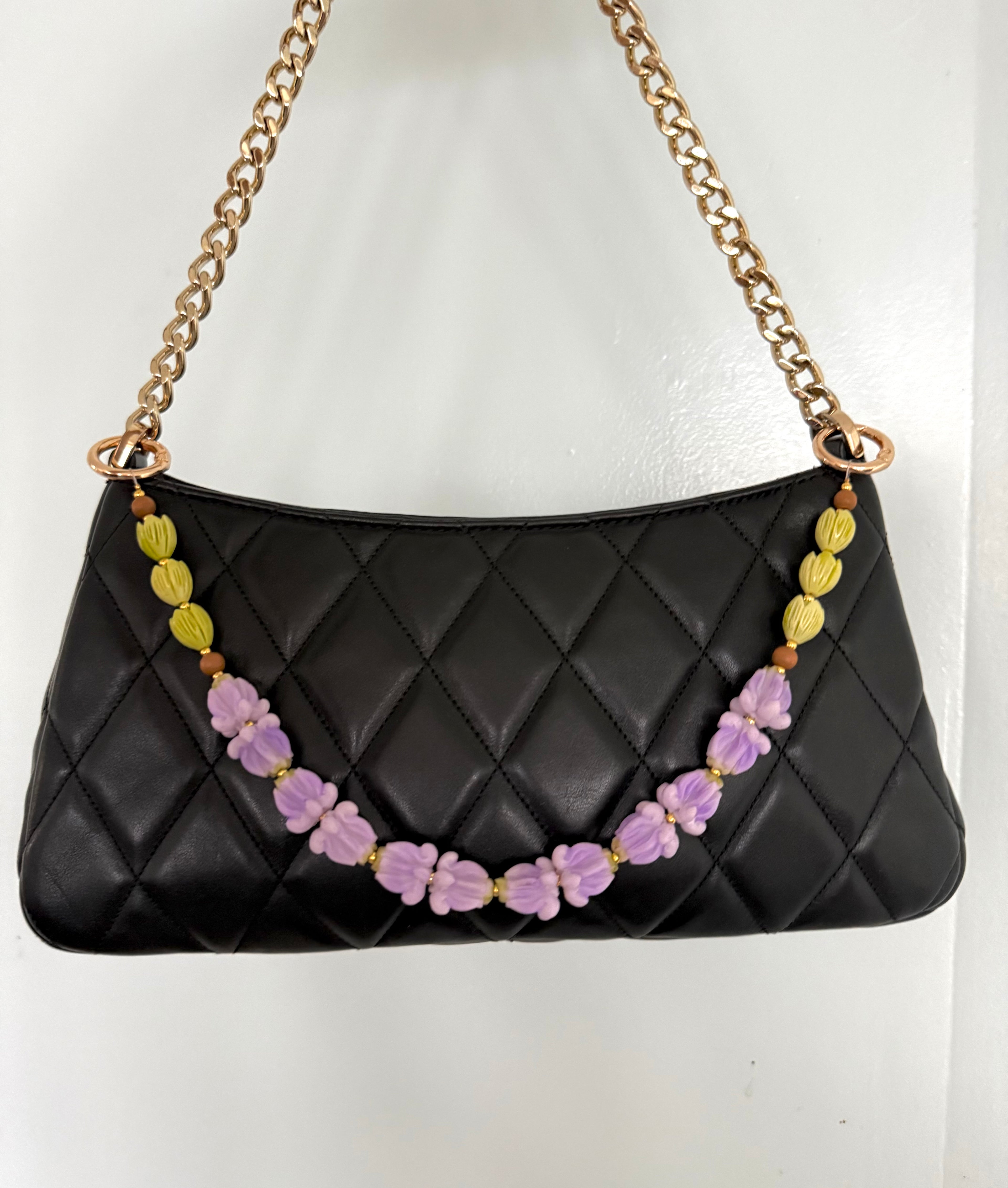 Kissing Purple Pua Kalaunu with Green Pikake