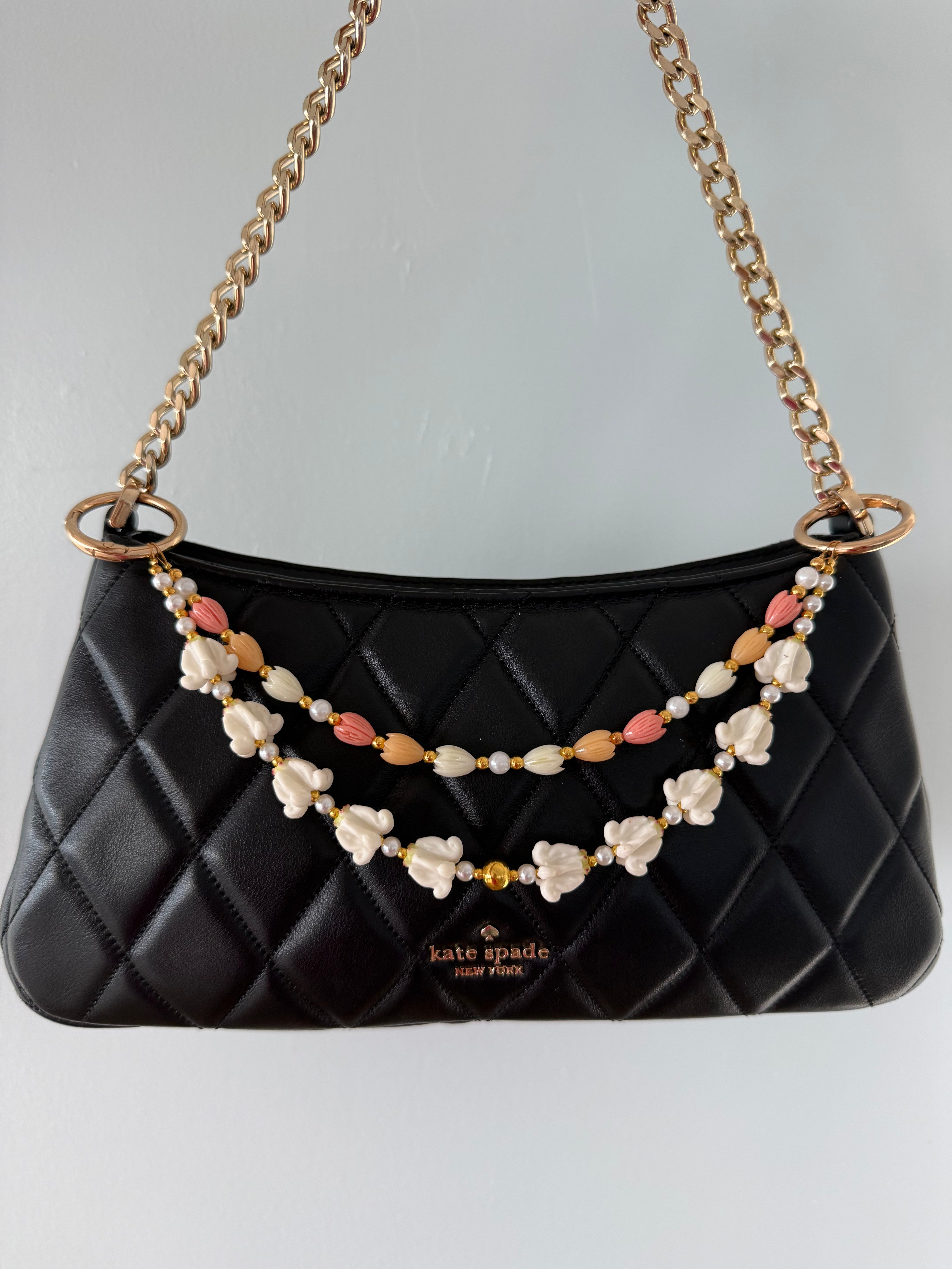 White Pua Kalaunu with Peach Rainbow Pikake